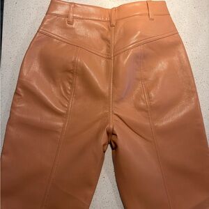 Wilfred Camel Leather Pants